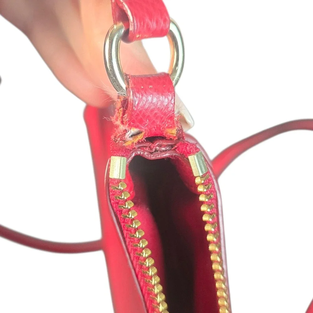 Coach Kitt Messenger Crossbody Bag Red Crossgrain Leather Gold‎ Hardware